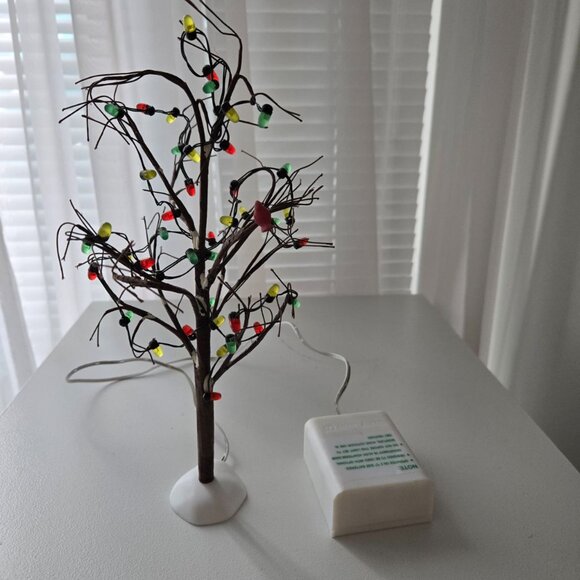 3x Department 56 Trees, Twinkle Brite Trees, Large & Small, and 13" Birch tree - Picture 8 of 16
